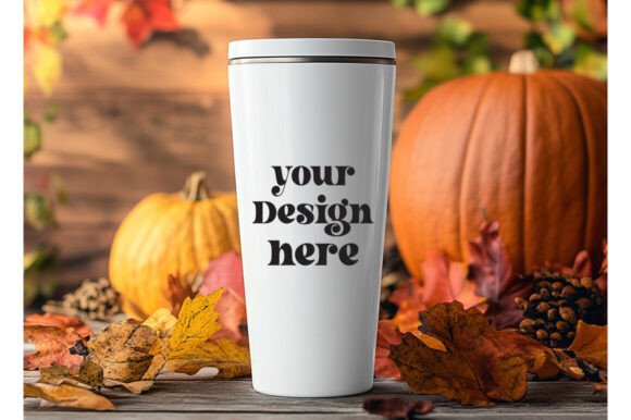 20 Oz Fall Tumbler Mockup 11 for Product Mockups and Graphics