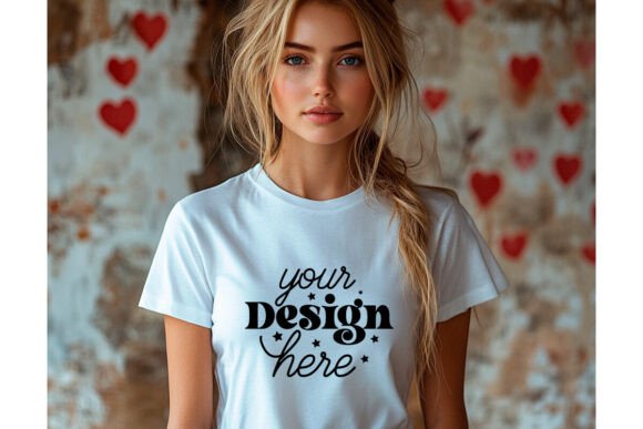 Bella Canvas 3001 Valentine Mockup 104 for Graphics and Product Mockups