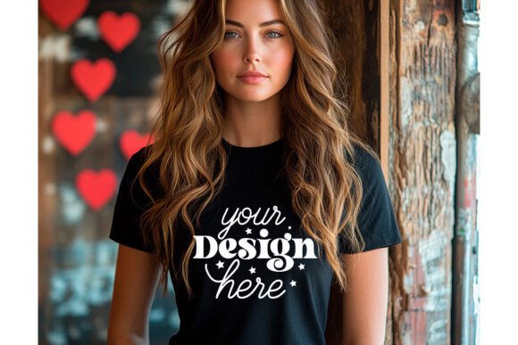 Bella Canvas 3001 Valentine Mockup 62 – A Graphic Design Asset for Product Mockups