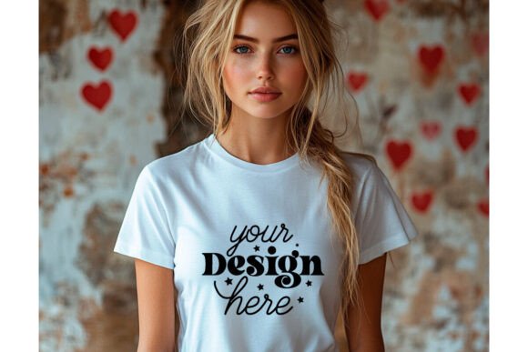 Bella Canvas 3001 Valentine Mockup 86 for Graphics and Product Mockups