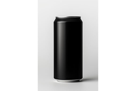 Black Drink Can Mockup for Product Mockups and Graphics