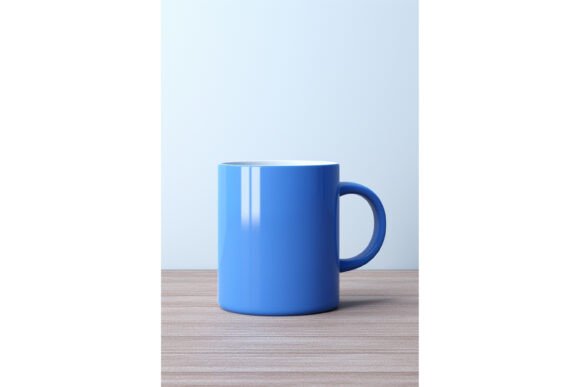Blue Mug Mockup for Graphics and Product Mockups