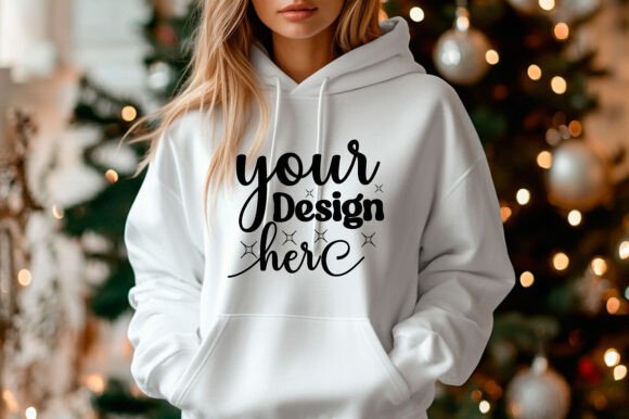 Christmas 18000 Women Hoodie Mockup 103 for Product Mockups and Graphics