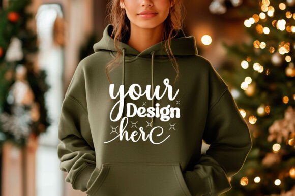 Christmas 18000 Women Hoodie Mockup 48 for Product Mockups and Graphics