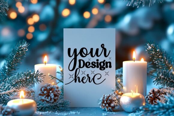 Christmas Card Mockup 45: A Graphic Product Mockup for Local Branding