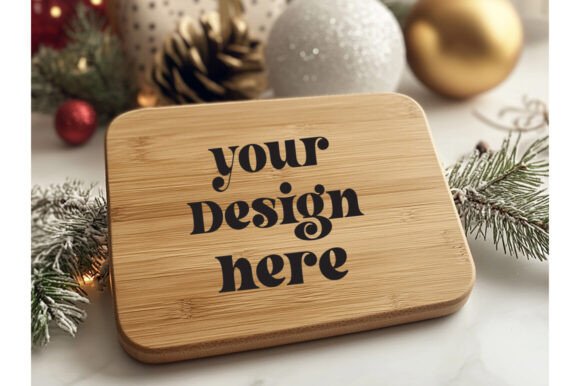 Christmas Cutting Board Mockup 30 for Graphics and Product Mockups