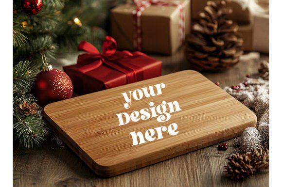 Christmas Cutting Board Mockup 37 for Product Mockups and Graphics