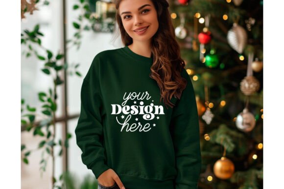 Christmas Forest Green Shirt Mockup 29 - A Versatile Graphic Design Asset