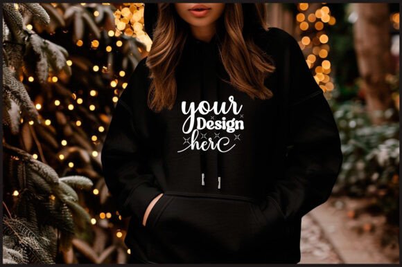 Christmas Hoodies Mockup Bundle for Graphics and Product Mockups