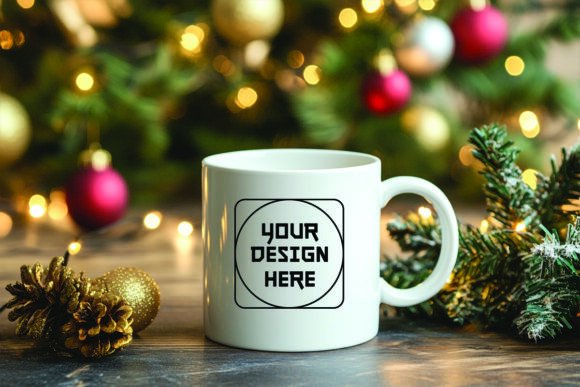 Christmas Mug Mockup for Graphics and Product Mockups