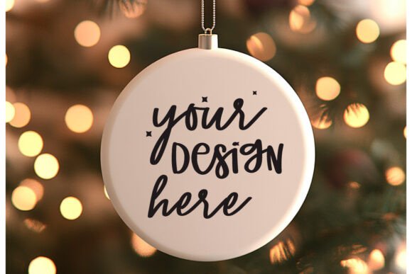 Christmas Ornaments Mockup 77 - A Product Mockups Graphic Asset for Seasonal Content