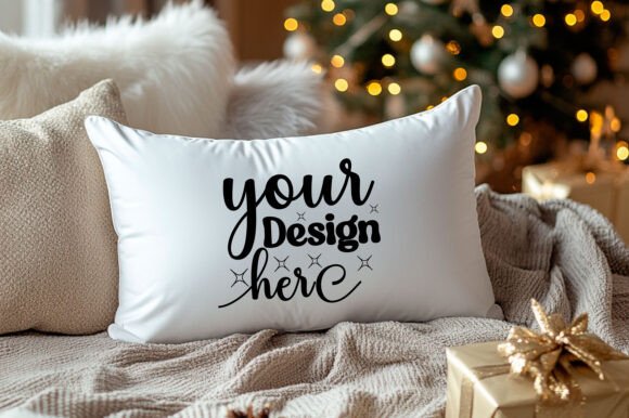 Christmas Pillow Mockup 72: A Versatile Graphic Design Asset for Product Mockups