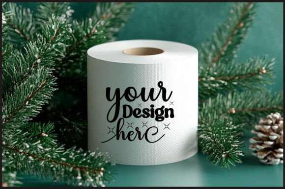 Christmas Toilet Roll Mockup 33 - A Festive Graphic Design Asset