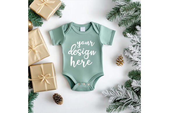 Comfort Colors Baby Bodysuit Mockup for Product Mockups and Graphics