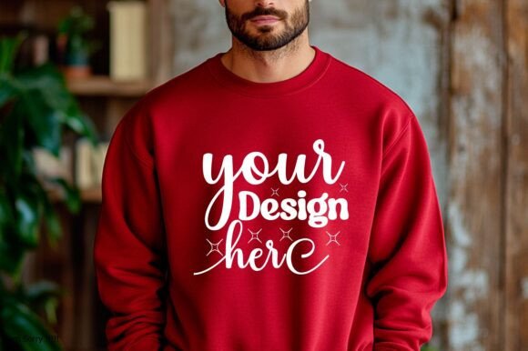 Gildan 18000 Christmas Men Mockup 117 - A Graphic Design Asset for Product Mockups