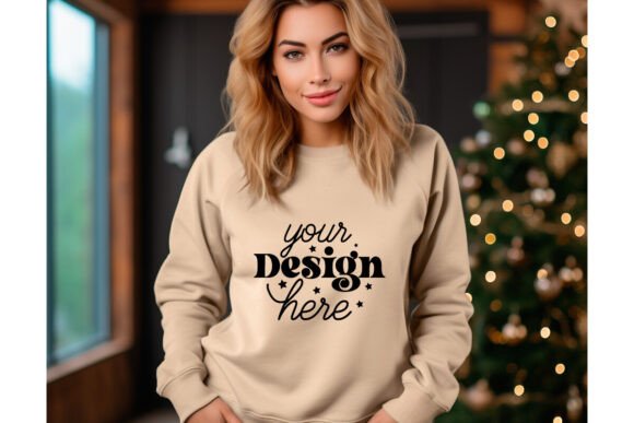 Gildan 18000 Christmas Mockup 106 - A Graphic Design Asset for Product Mockups