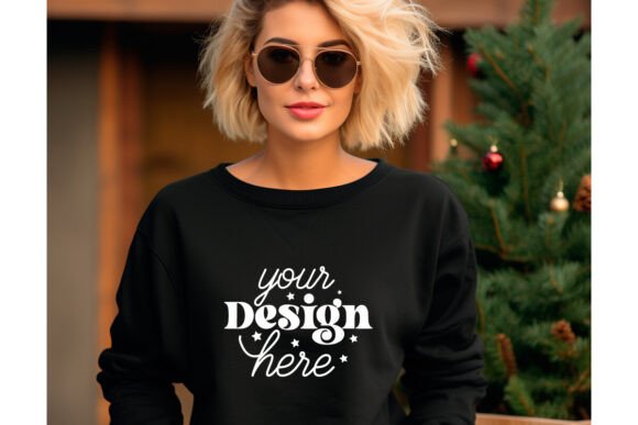 Gildan 18000 Christmas Mockup 129 for Product Mockups and Graphics