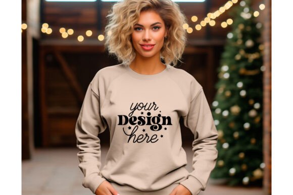 Gildan 18000 Christmas Mockup 14 for Product Mockups and Graphics