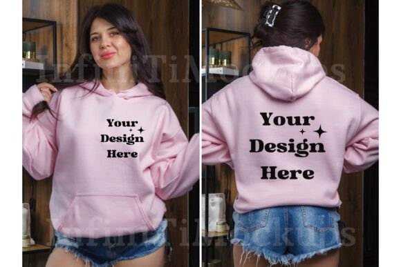 Gildan Hoodie Light Pink Mockup Review